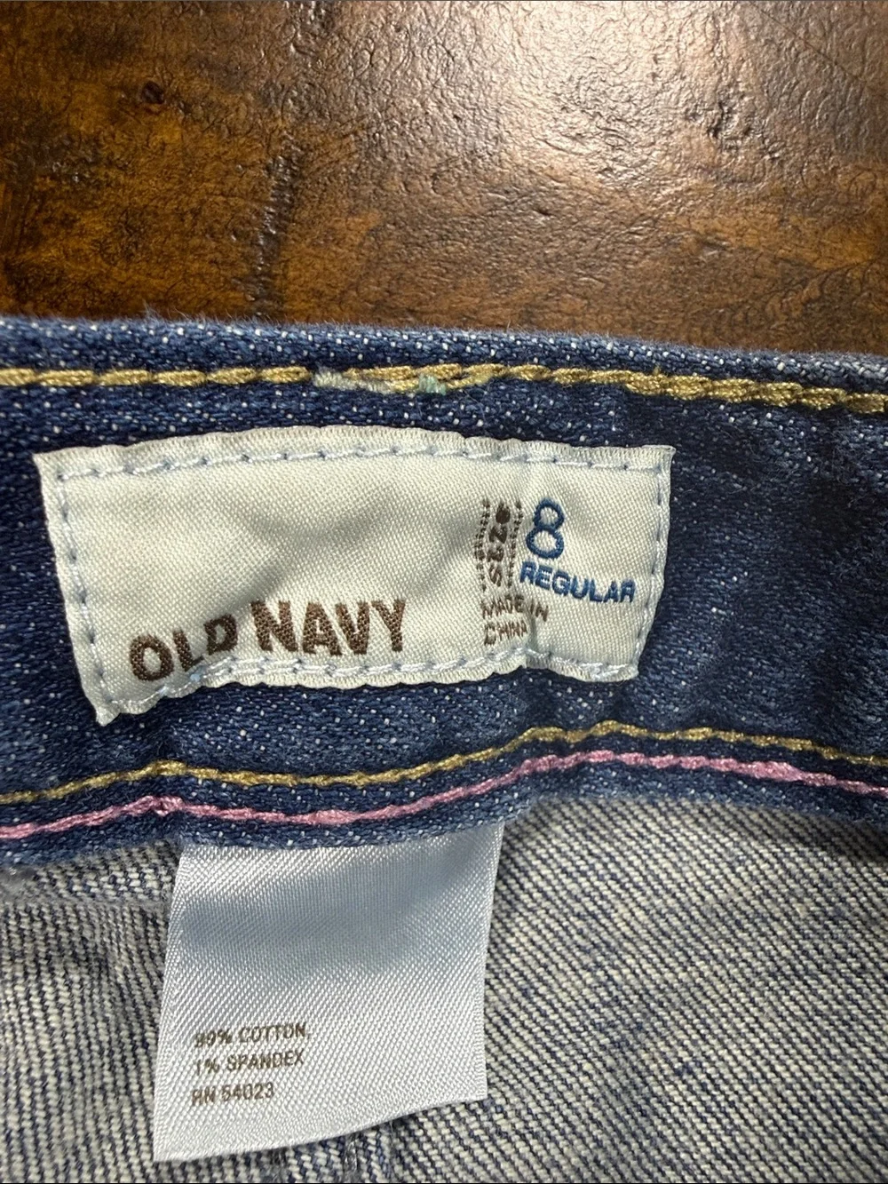 Old Navy Rolled Hem Mid Blue Crop Jeans